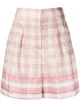 Image 1 of Alberta Ferretti high-rise check-print satin shorts