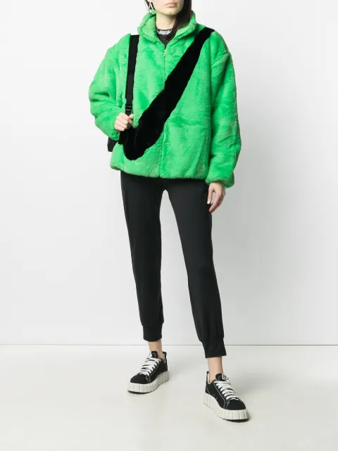 nike green fur jacket
