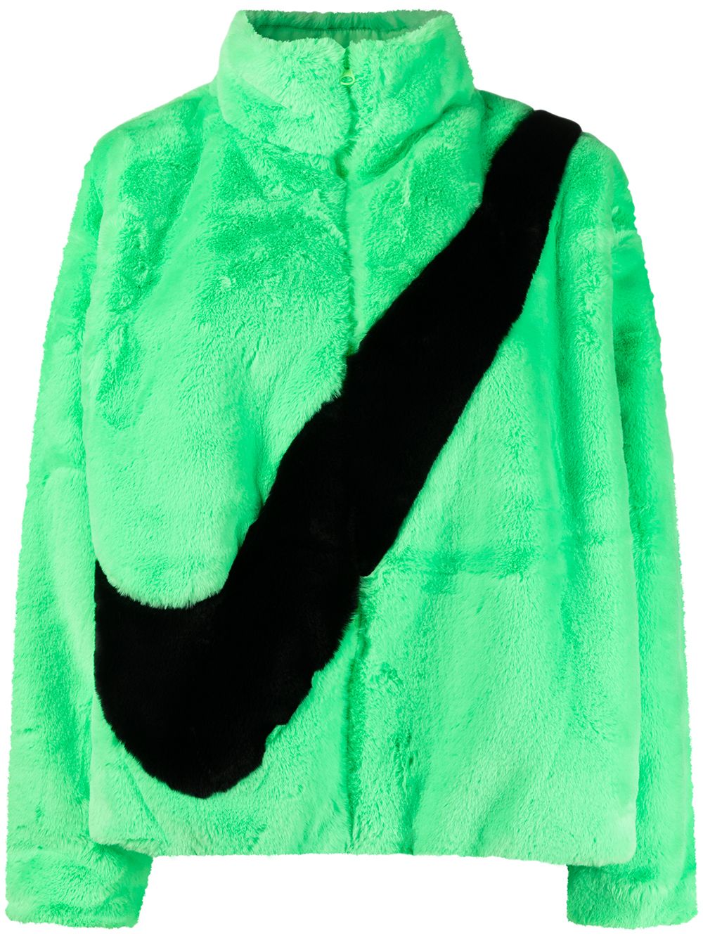 фото Nike шуба из искусственного меха с логотипом