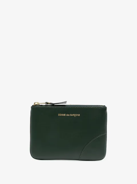 Comme Des Garçons Wallet logo-print zip-up wallet