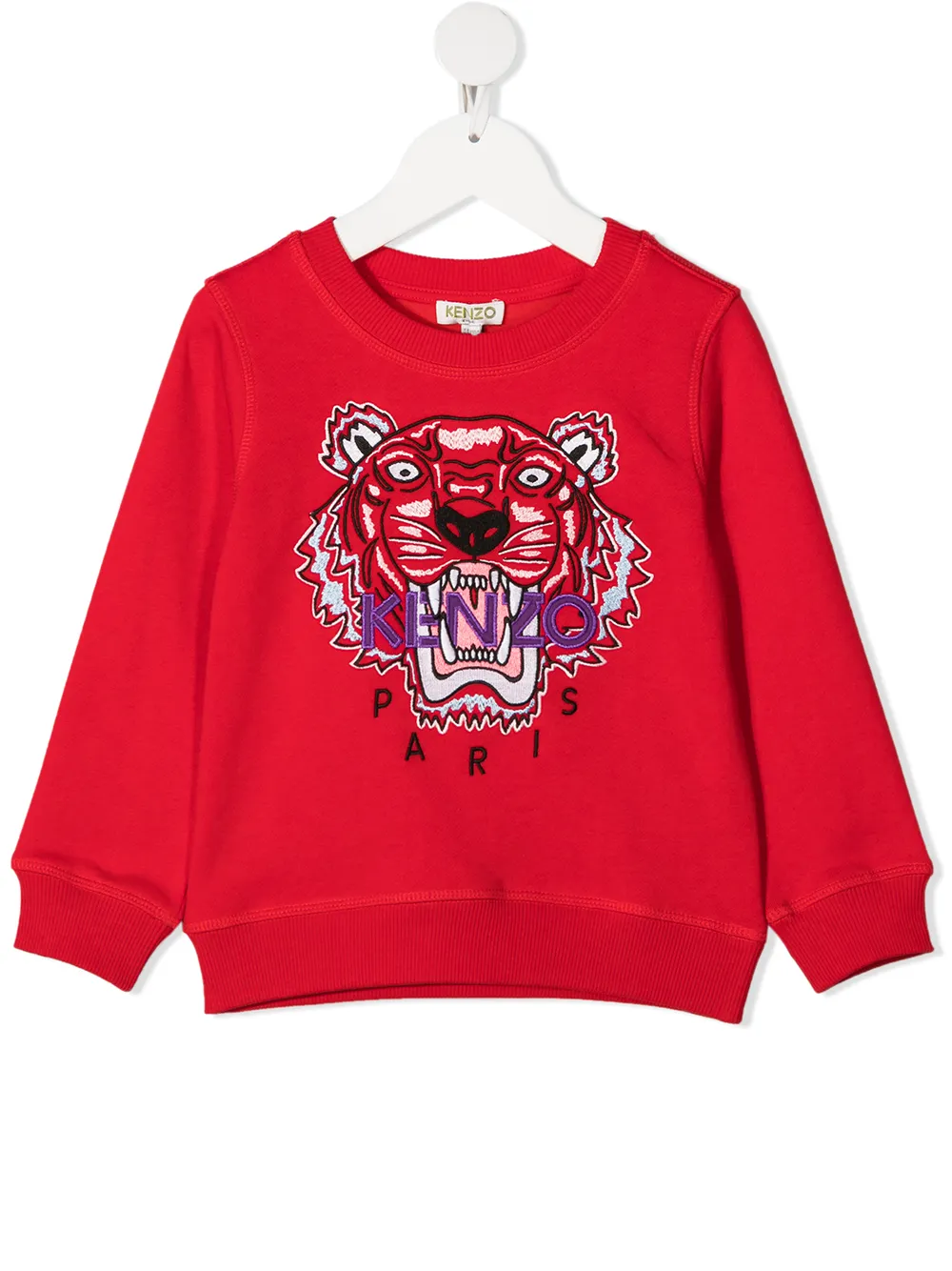 фото Kenzo kids толстовка с вышивкой tiger