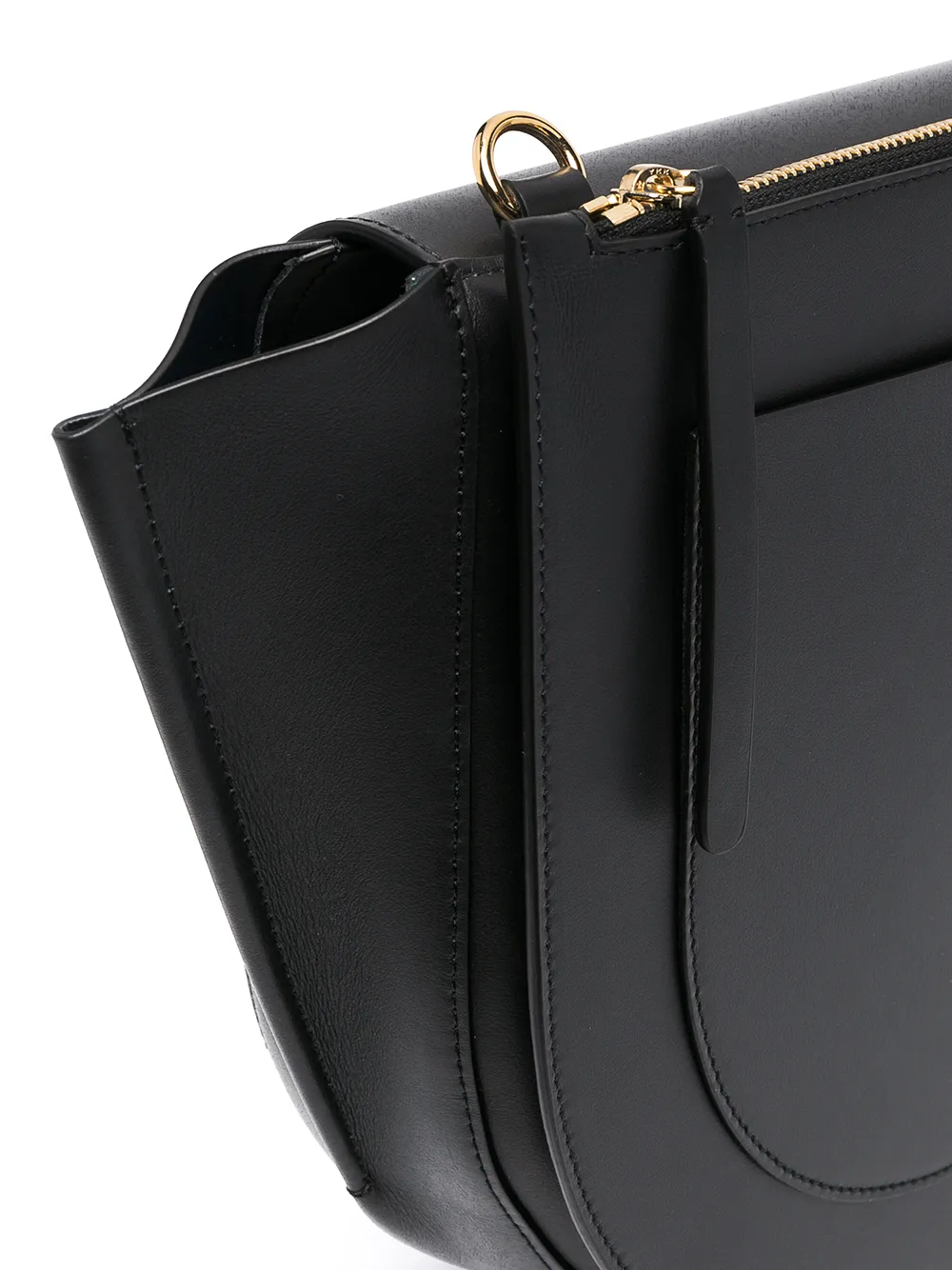 Wandler Curved Top Handle Bag In Black