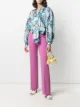 Image 2 of Alberta Ferretti floral-print cropped satin blouse