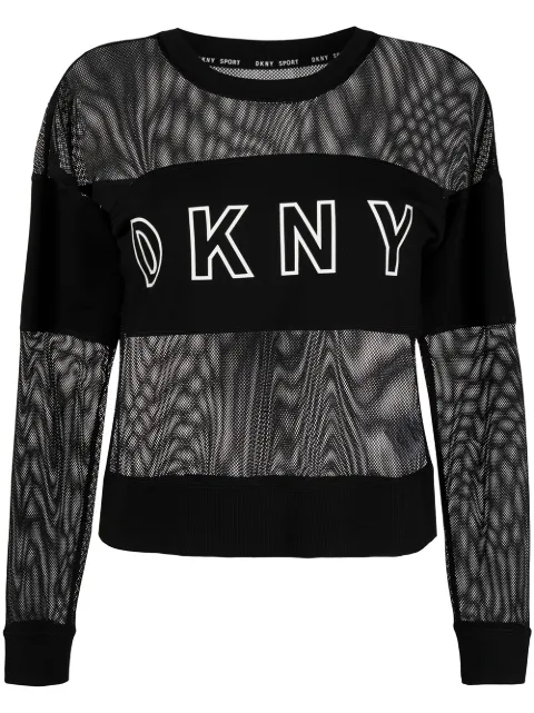 DKNY sheer panel T-shirt