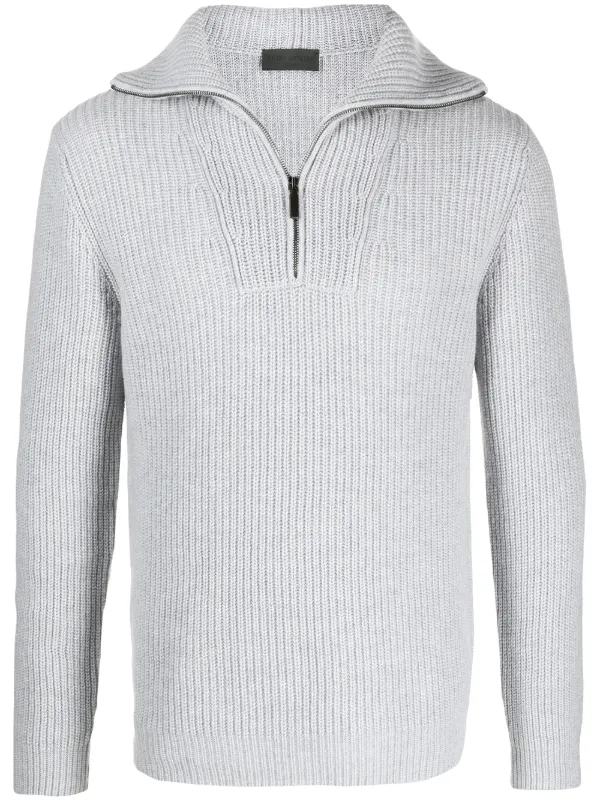 Shop Blue Iris Von Arnim Edwin Zip Neck Cashmere Jumper With Express Delivery Farfetch