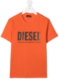 Diesel Kids logo-print T-shirt - Orange