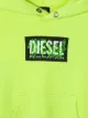 Diesel Kids neon logo print hoodie