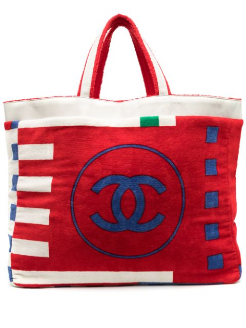 HOT SALE CHANEL CC terry-cloth tote bag Women