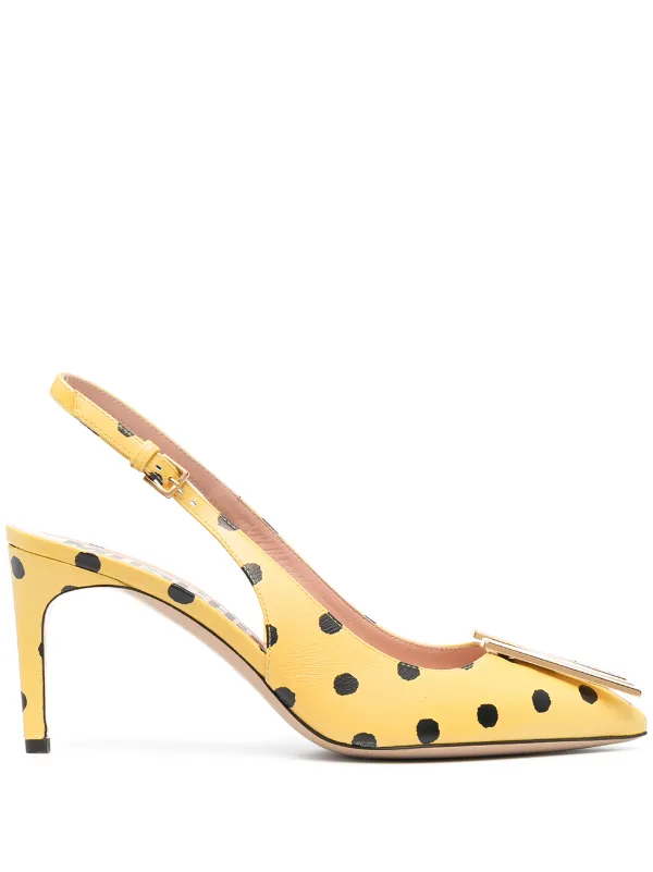yellow polka dot shoes