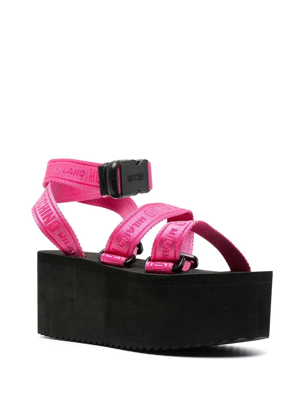Moschino Sandalen met logobandje Roze