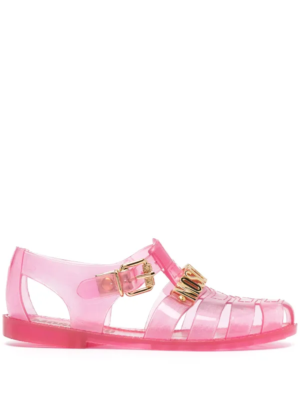 pink jelly sandals