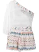 Image 1 of Missoni Mare zigzag-knit one-shoulder jumpsuit