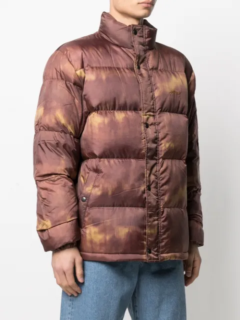 Stüssy acid-wash Puffer Jacket - Farfetch