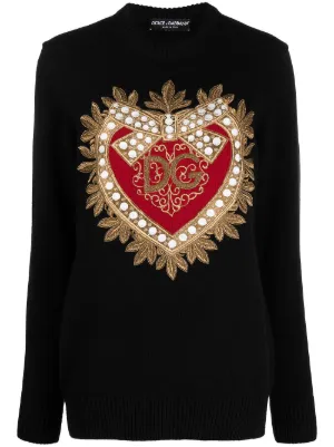 dolce and gabbana red sweater