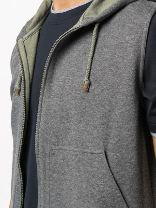 sleeveless zip-up hoodie展示图