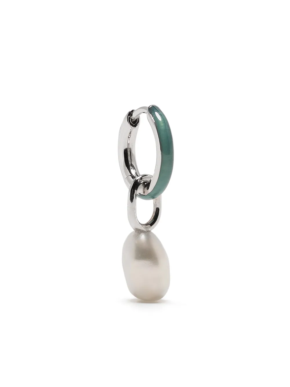 

Maria Black Bluff ocean huggie earring - Silver