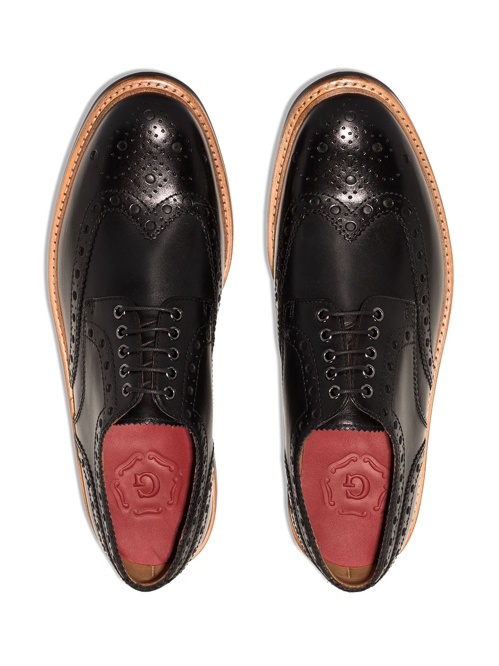 фото Grenson archie leather derby shoes