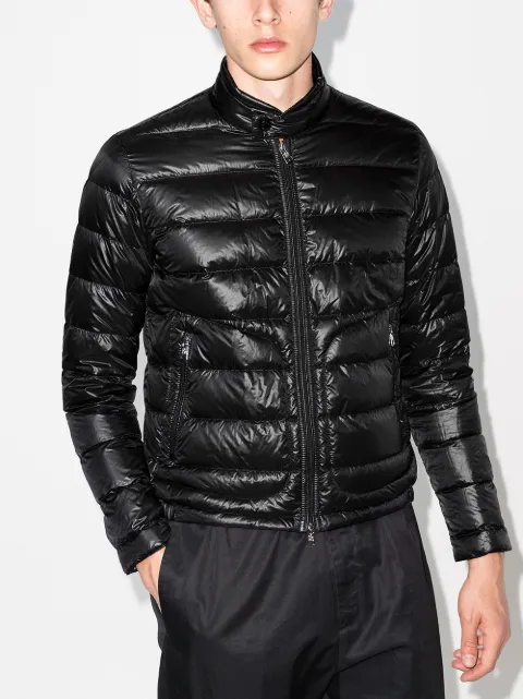 Moncler black padded zip-front jacket 
