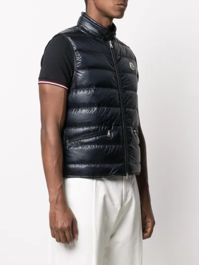 Gui logo-patch puffer gilet | Moncler 