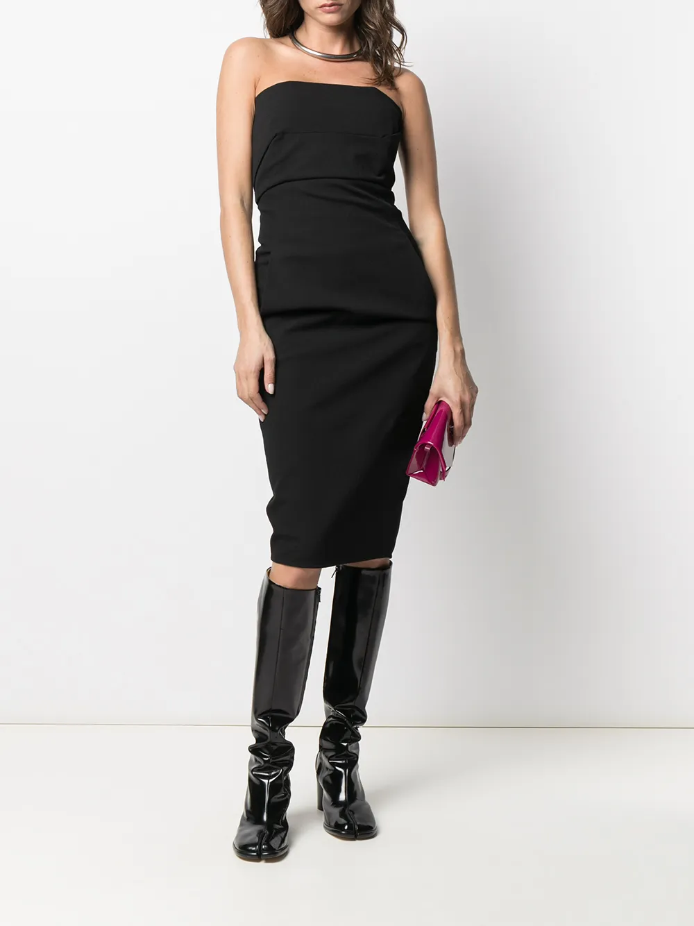 rick owens strapless dress