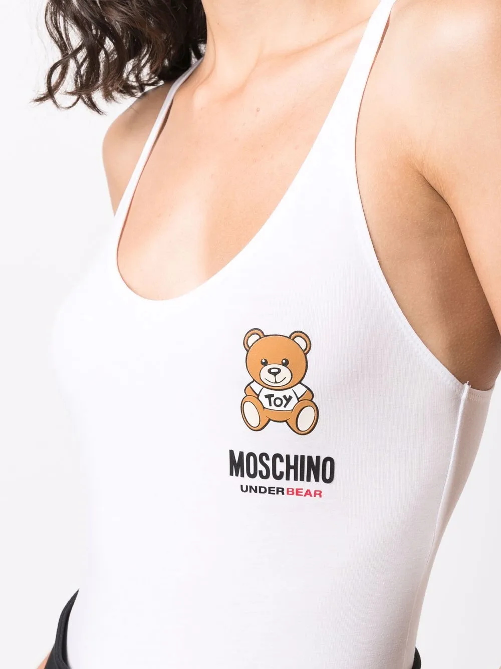 фото Moschino боди с принтом under bear teddy