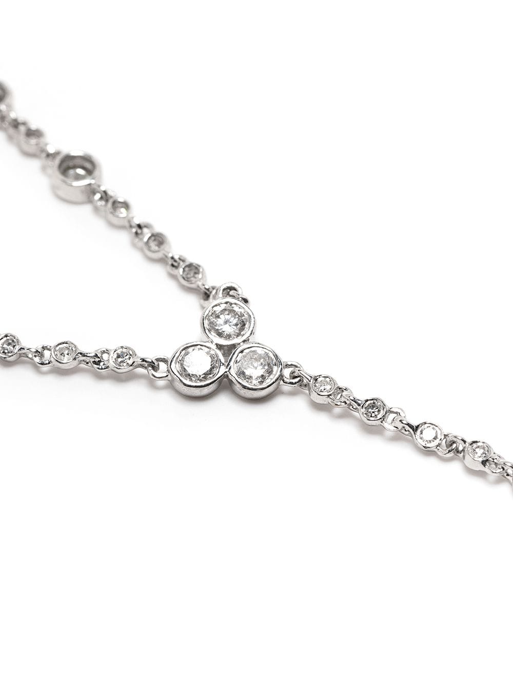 Shop Shay 18kt White Gold Diamond Infinity Y Necklace In Silver