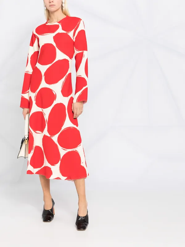 Marni abstract-print long-sleeve Dress 