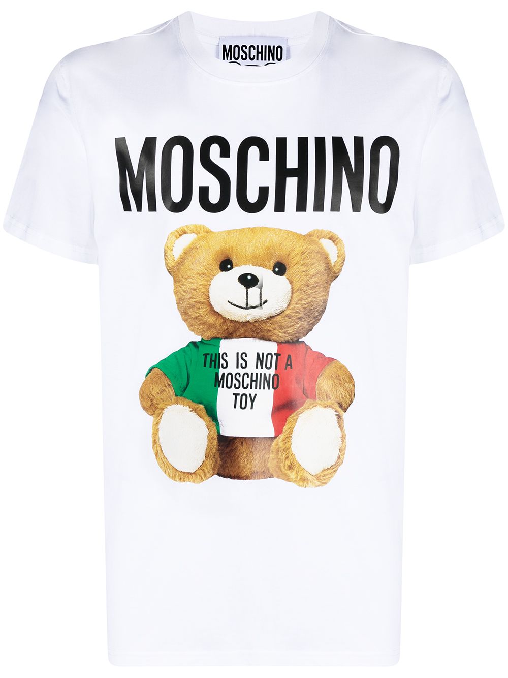 фото Moschino футболка с принтом teddy bear