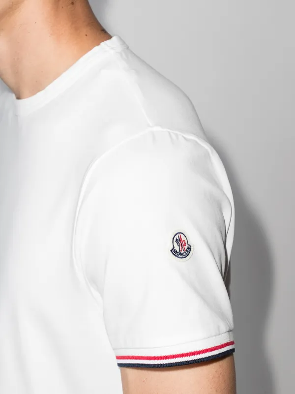 Moncler logo-patch short-sleeve T-shirt | White | FARFETCH