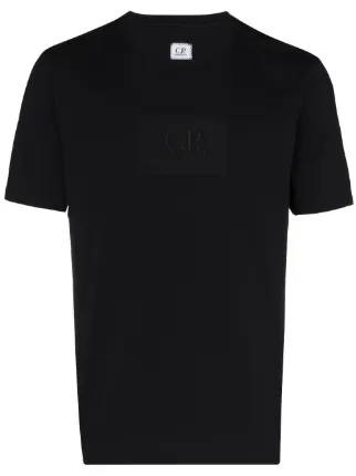C.P. Company black tonal-logo crew-neck 