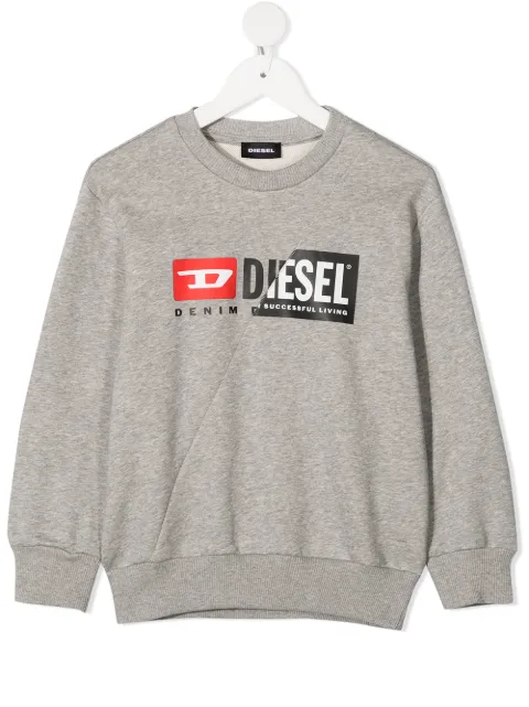 Diesel Kids double logo print sweatshirt 