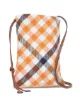 Burberry small gingham drawcord pouch