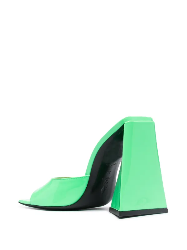 Neon green mules sale
