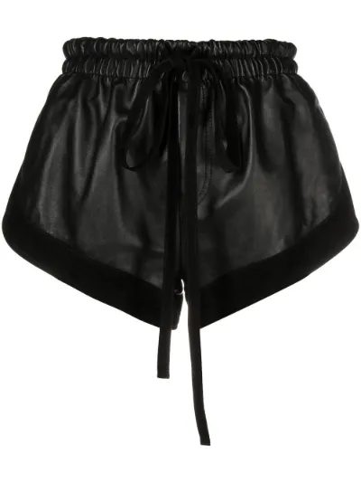 drawstring waist leather shorts | Saint 