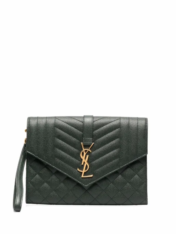 Saint Laurent Monogram Envelope Clutch Bag