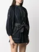 Ulla Johnson contrast-stitching tie-fastening playsuit