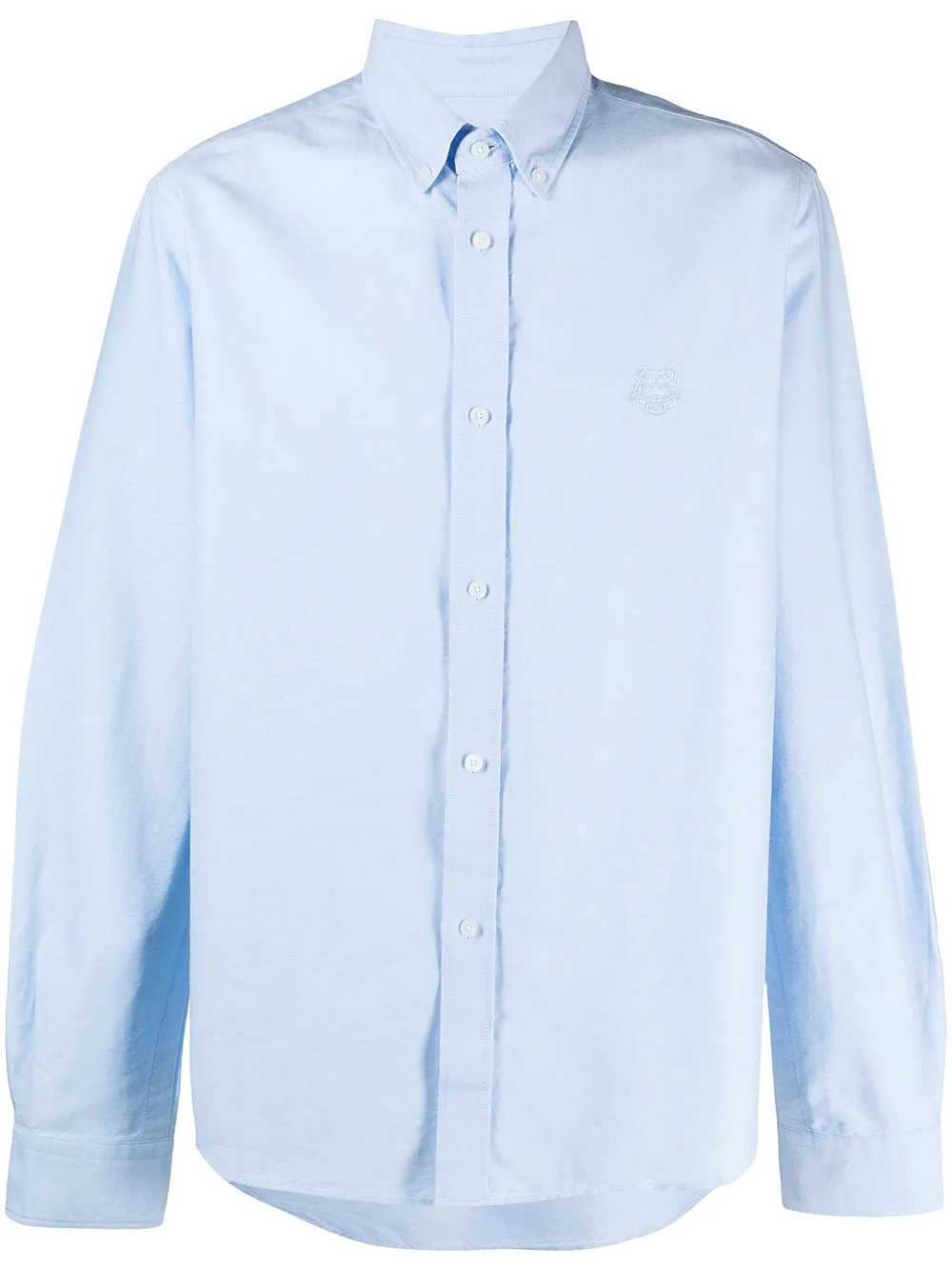 

Kenzo Tiger Crest logo embroidered shirt - Blue