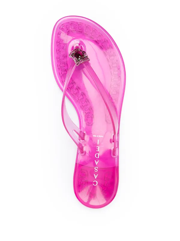 casadei jelly flip flops