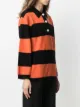 GANNI horizontal-stripe knitted polo top