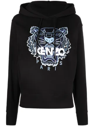 Shop Kenzo Tiger embroidered hoodie 