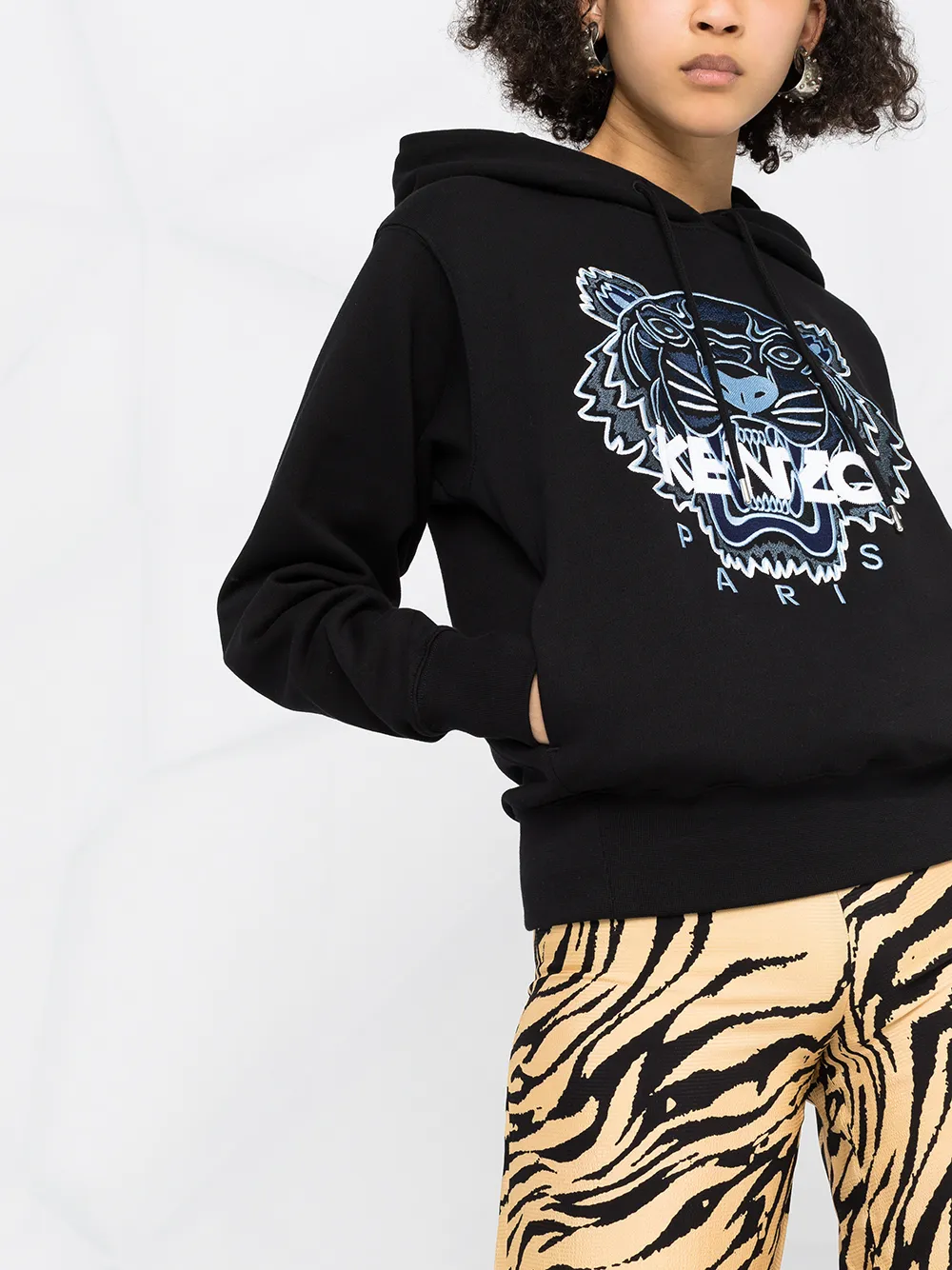 фото Kenzo tiger embroidered hoodie