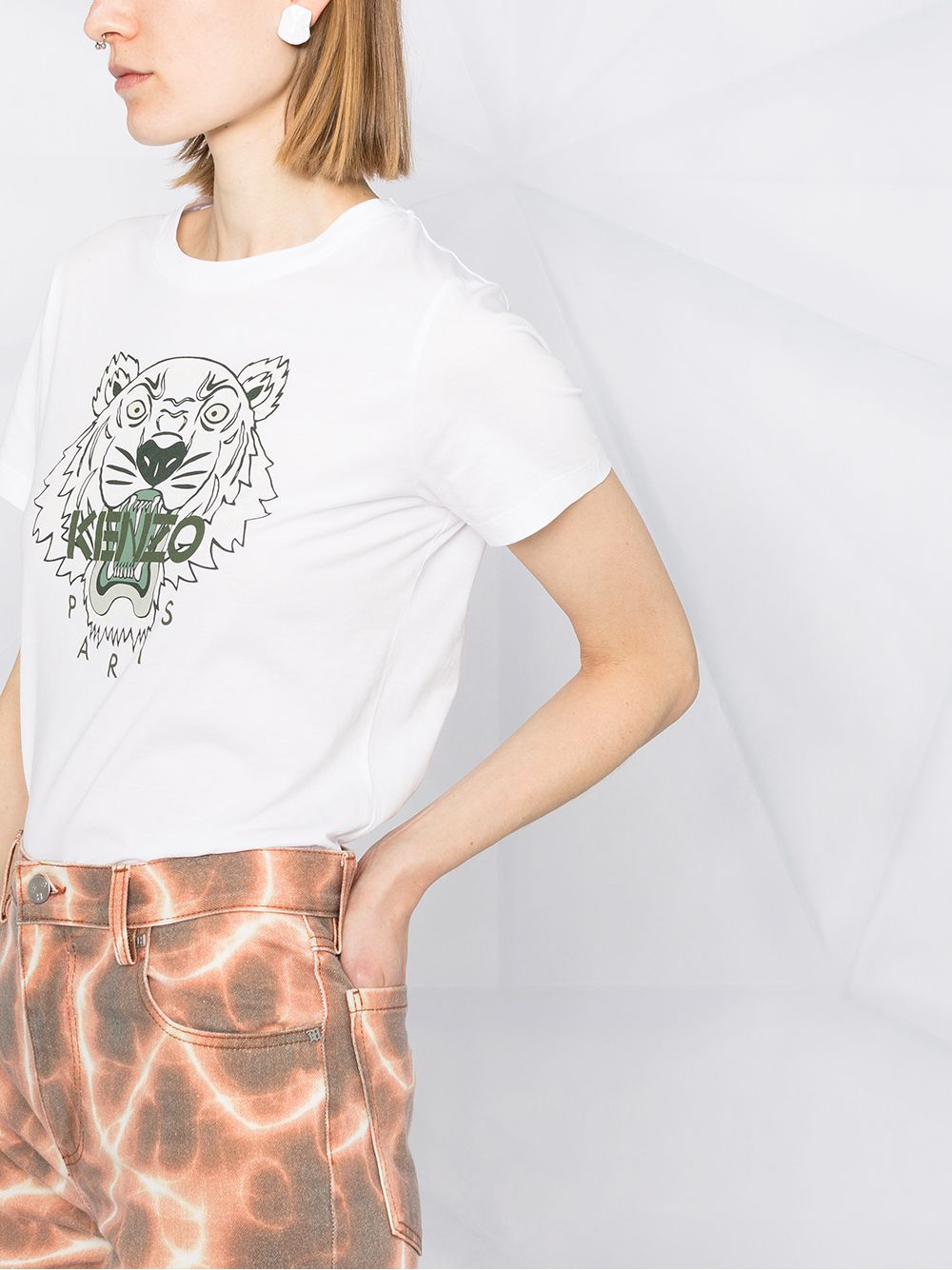 фото Kenzo graphic-print logo t-shirt