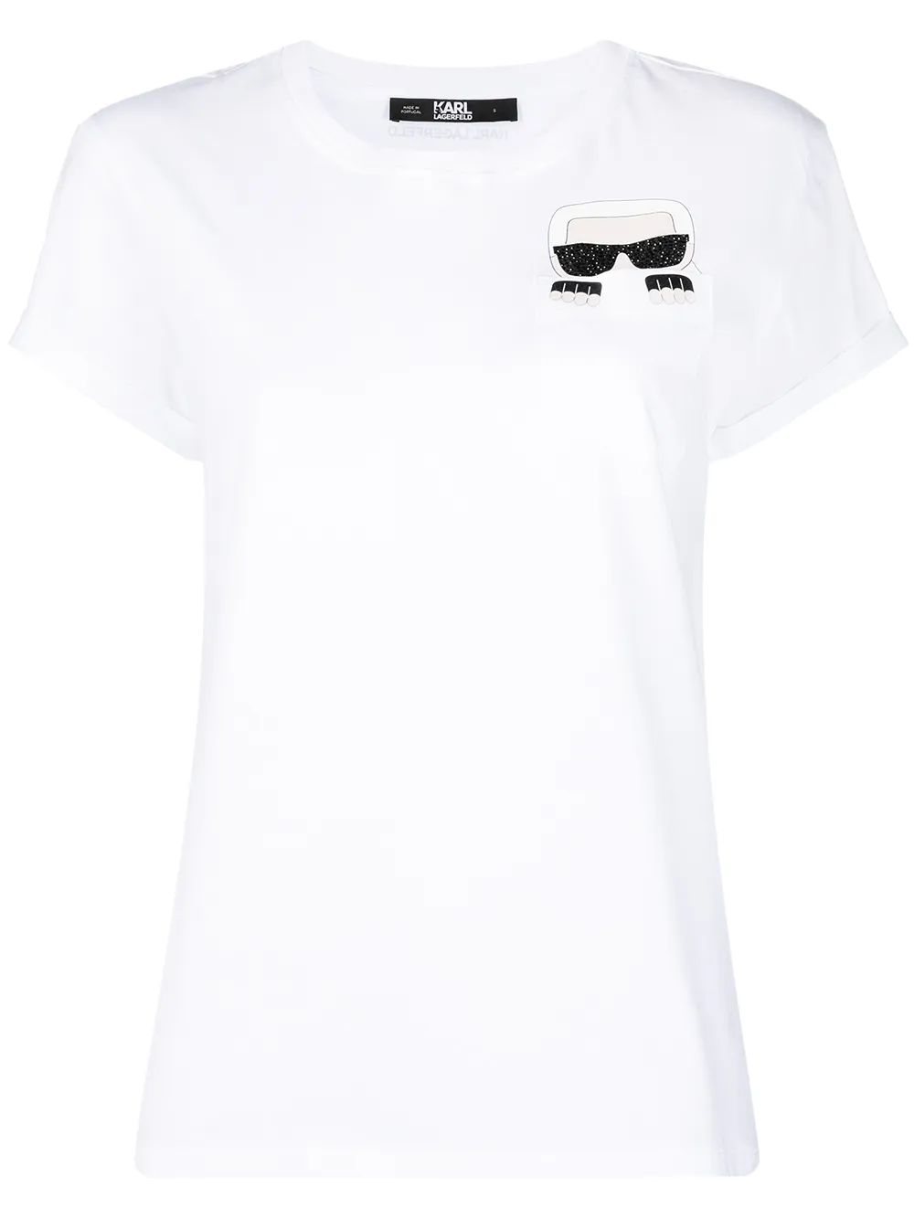 

Karl Lagerfeld playera con parche del logo - Blanco