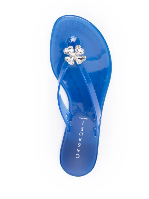 Casadei Jelly four-leaf clover flip-flops - FARFETCH