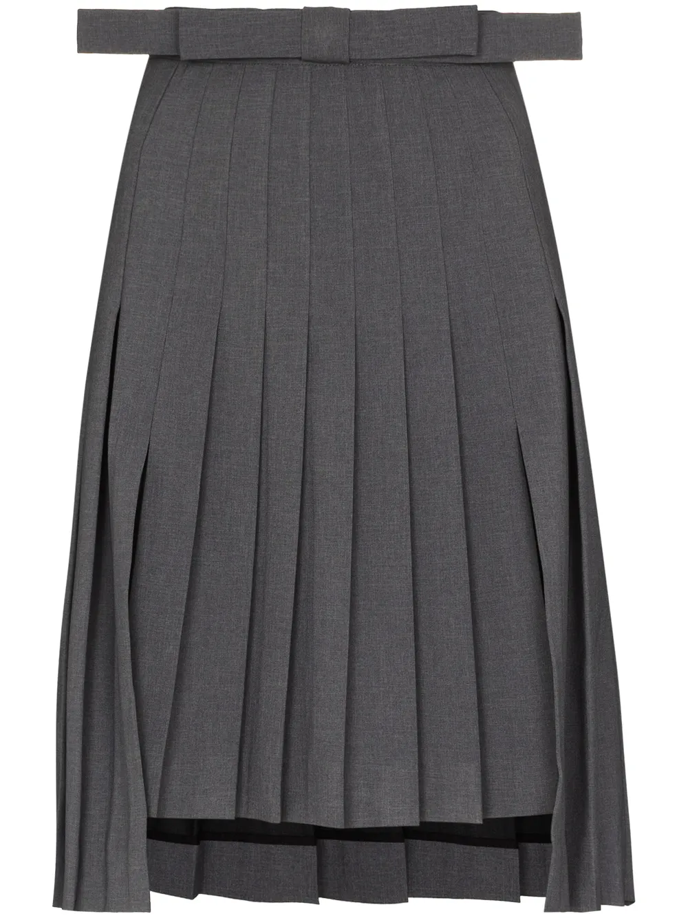 SHUSHU/TONG плиссированная юбка асимметричного кроя с разрезами