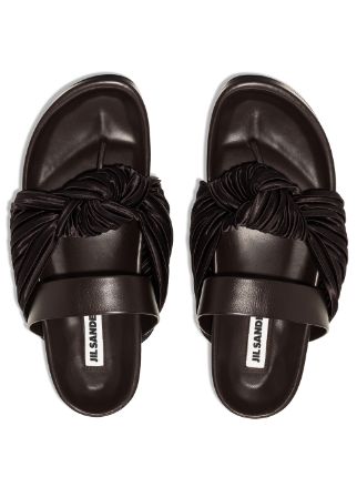 pleated knot flat sandals展示图