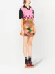 Miu Miu patchwork lambskin skirt