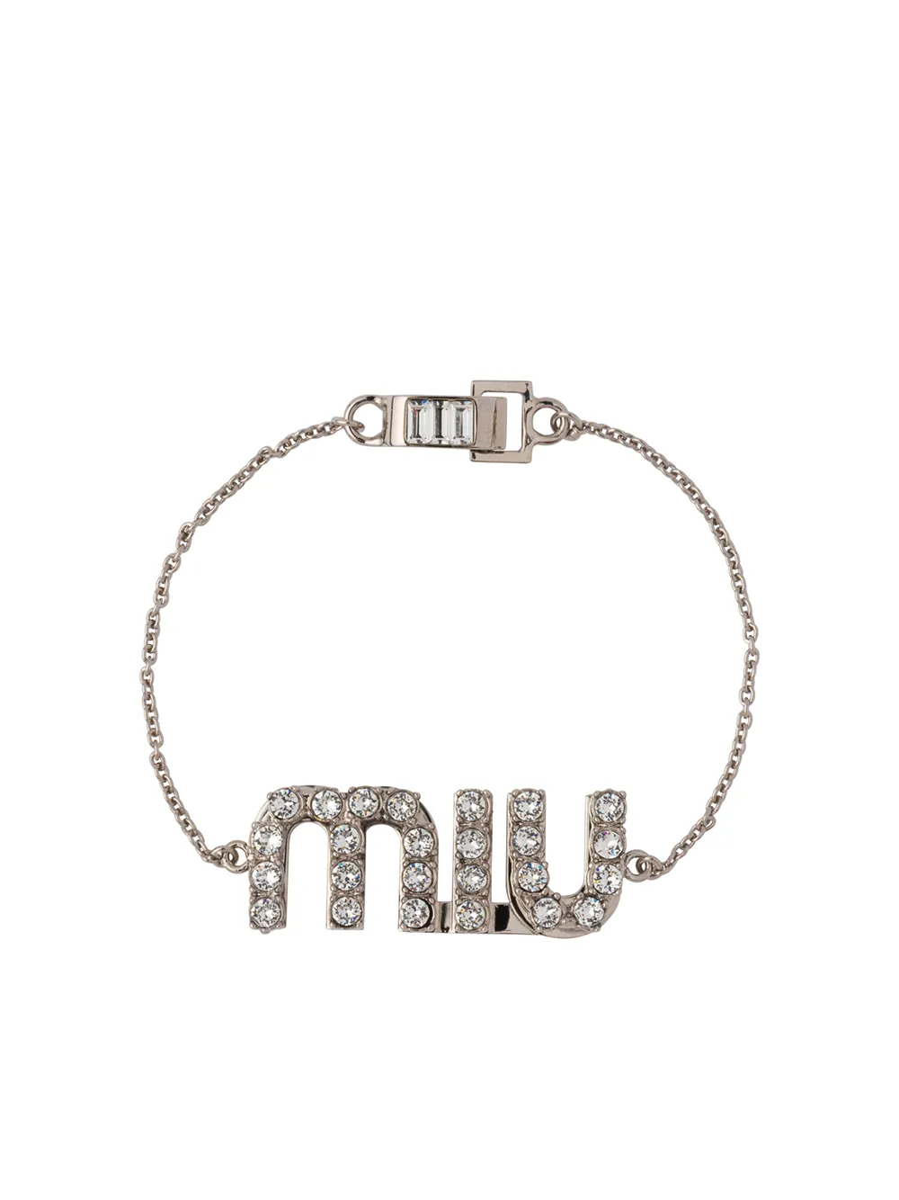 crystal-embellished logo bracelet