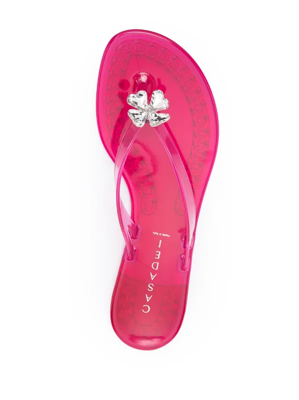 casadei jelly flip flops