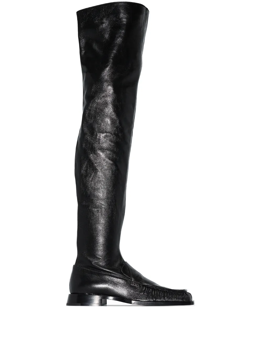 Image 1 of Jil Sander JIL NIKKY FLT BT SQTOE THIGH LTHR